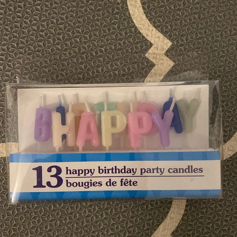 Happy Birthday 13 Letters Party Candles